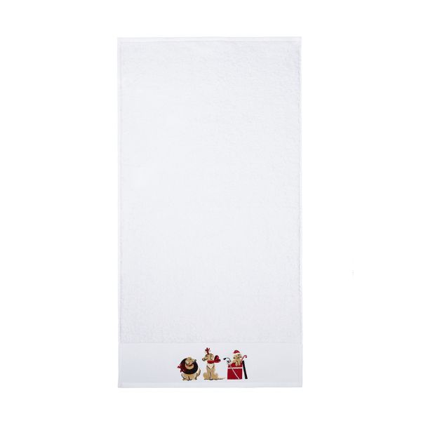 X-mas Gift Gästetuch und Handtuch - Hunde Motiv 2 30x50 cm + 50x100 cm